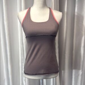 Lululemon Striped Racerback Tank Top Size 6